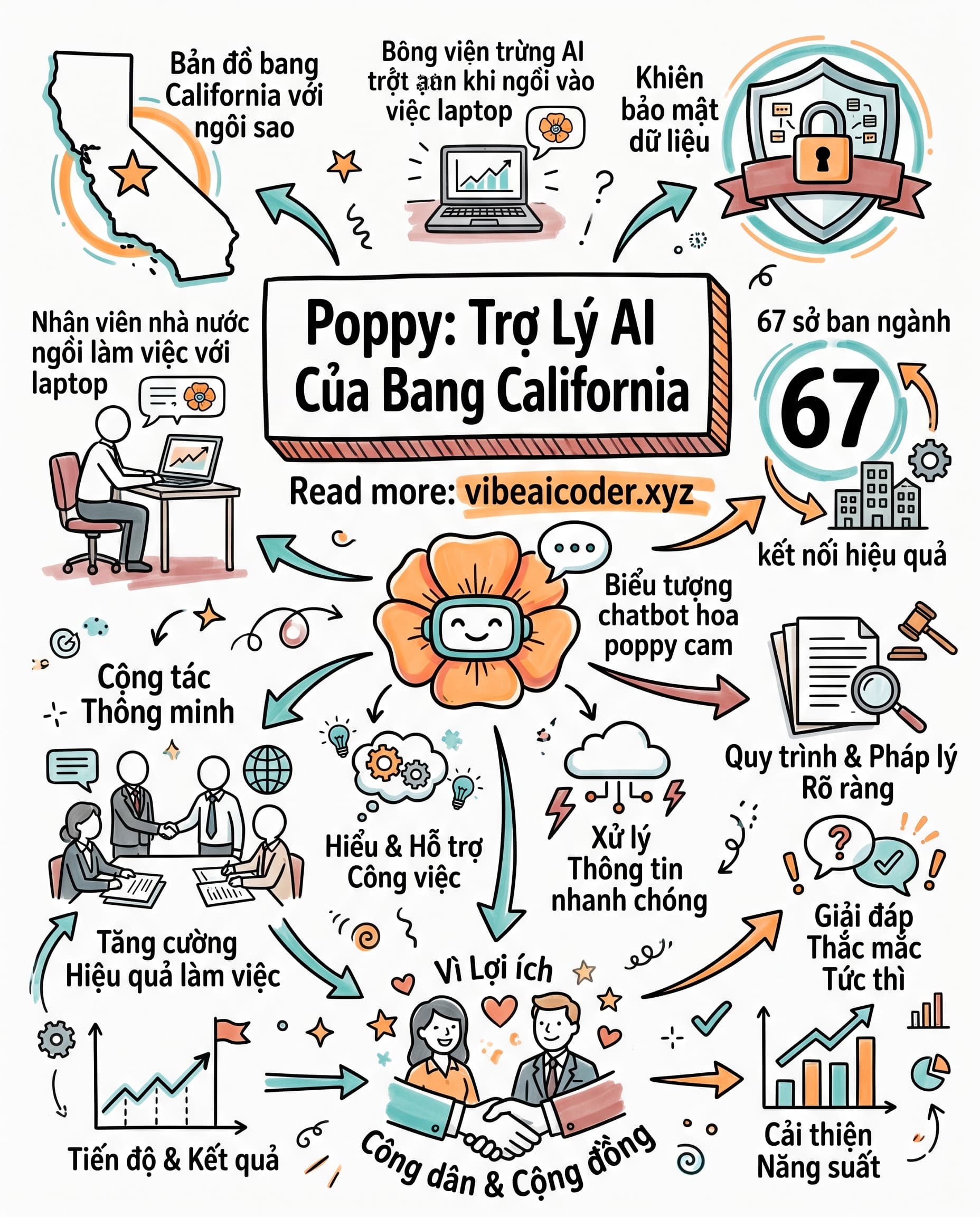 🏛️ Bang California Ra Mắt Poppy, Trợ Lý AI Do Chính Nhân Viên Nhà Nước Xây Dựng