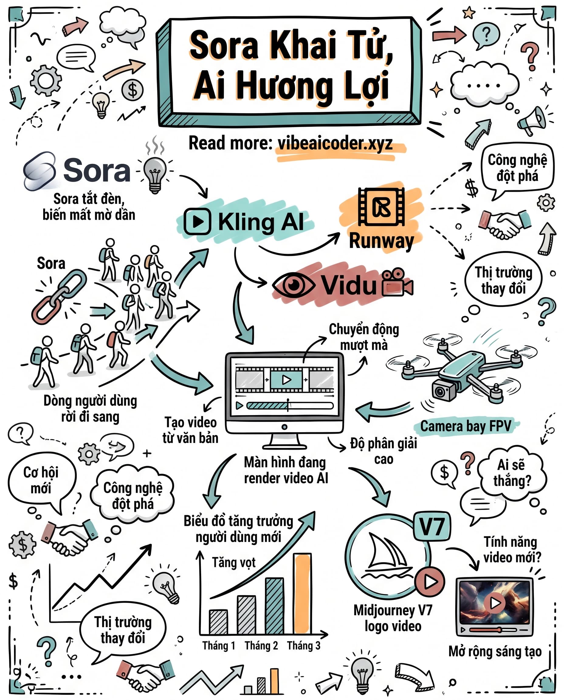 OpenAI Khai Tử Sora, Kling Và Runway Đón Sóng Người Dùng Bỏ Đi