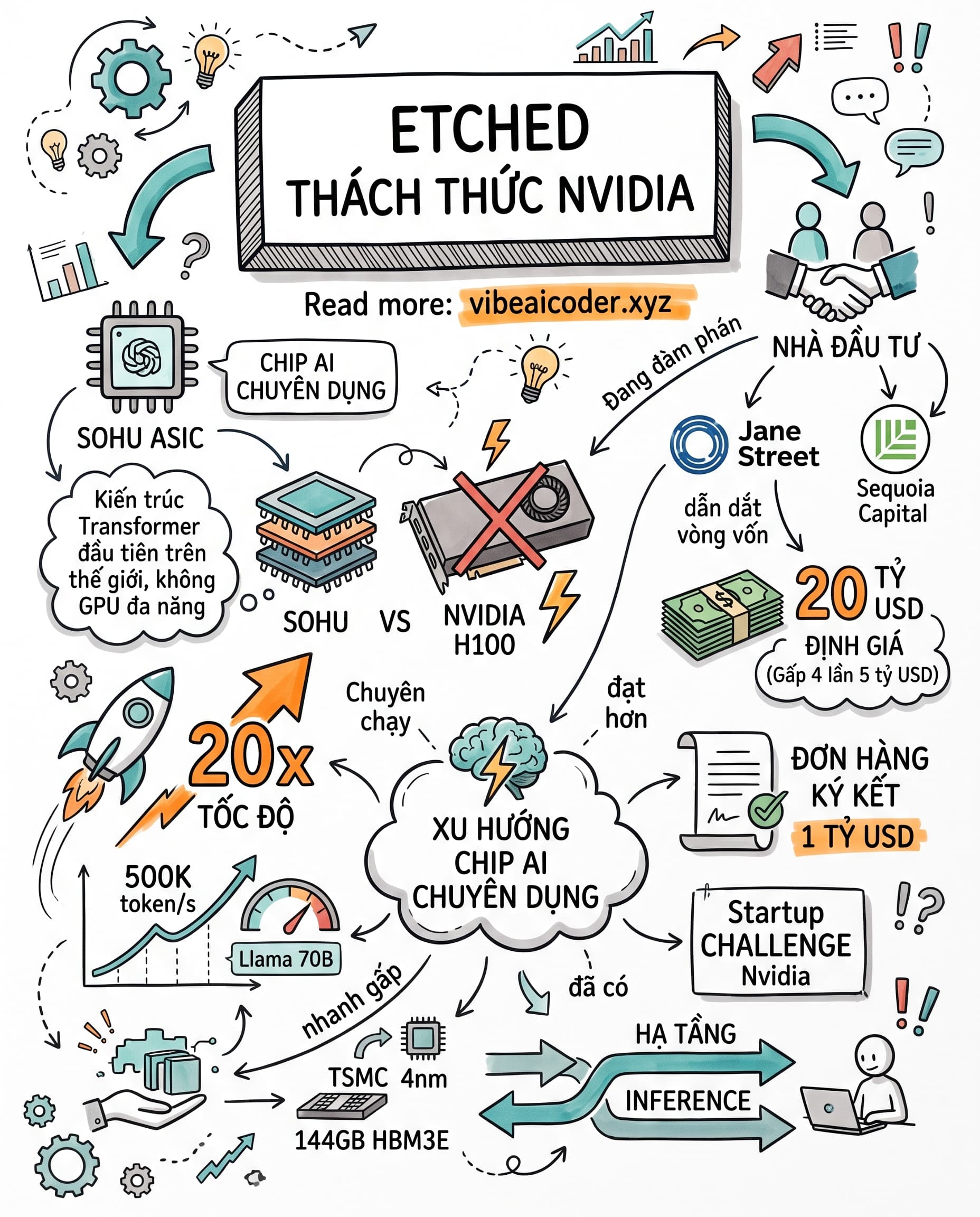 🚀 Startup Mỹ tuyên bố chip AI nhanh gấp 20 lần Nvidia H100