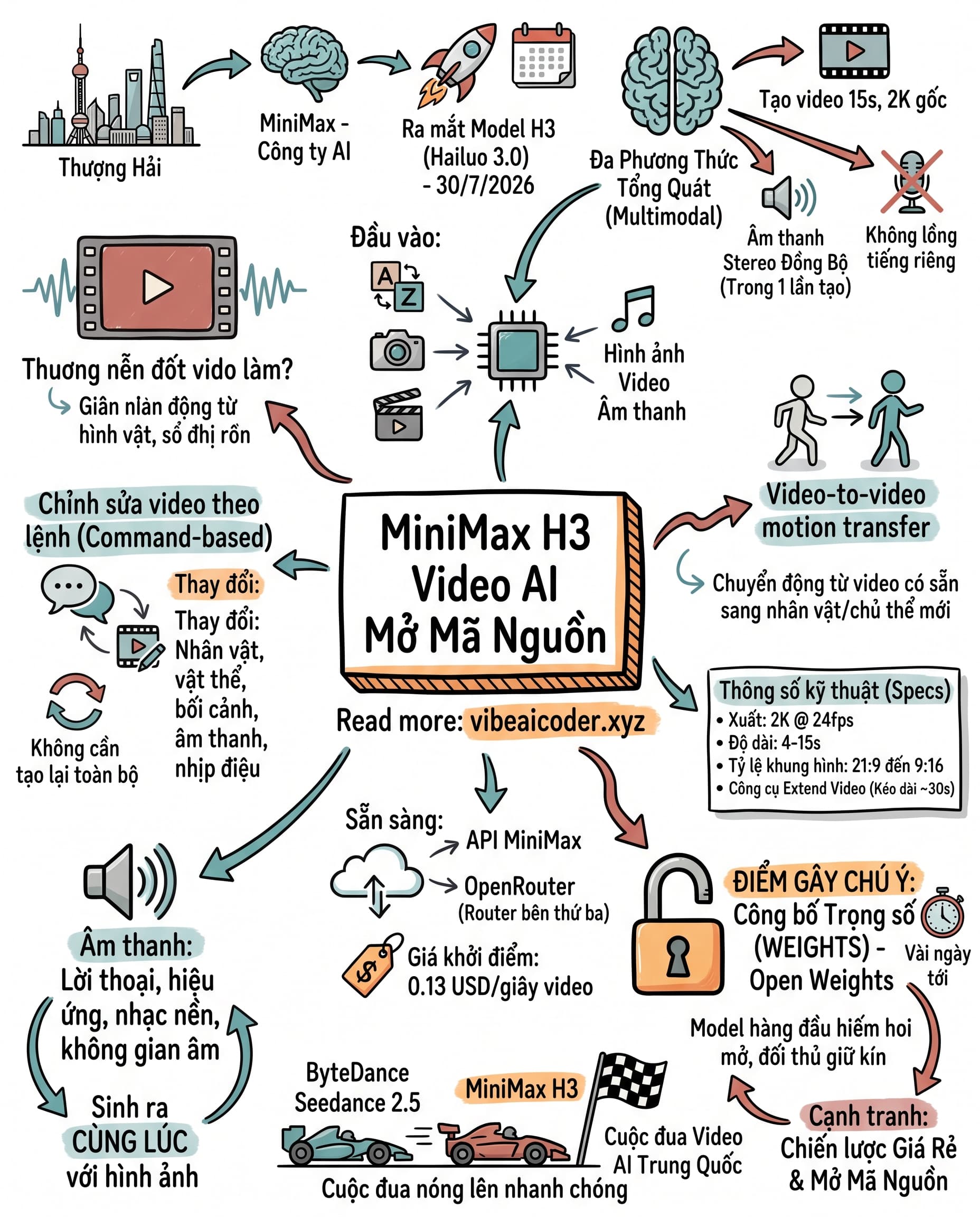 🎬 MiniMax ra mắt H3, model video AI mở nguồn hiếm hoi trên thị trường
