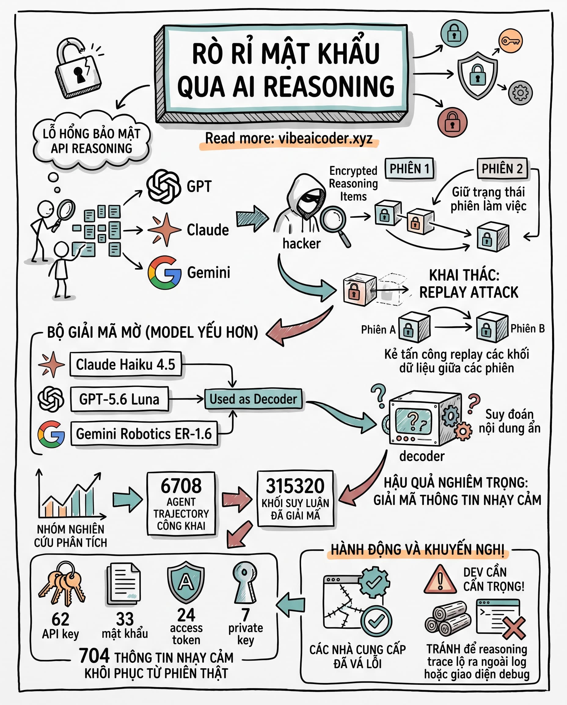 🔓 Reasoning Trace Của Claude, GPT, Gemini Từng Rò Rỉ Cả Mật Khẩu Lẫn API Key