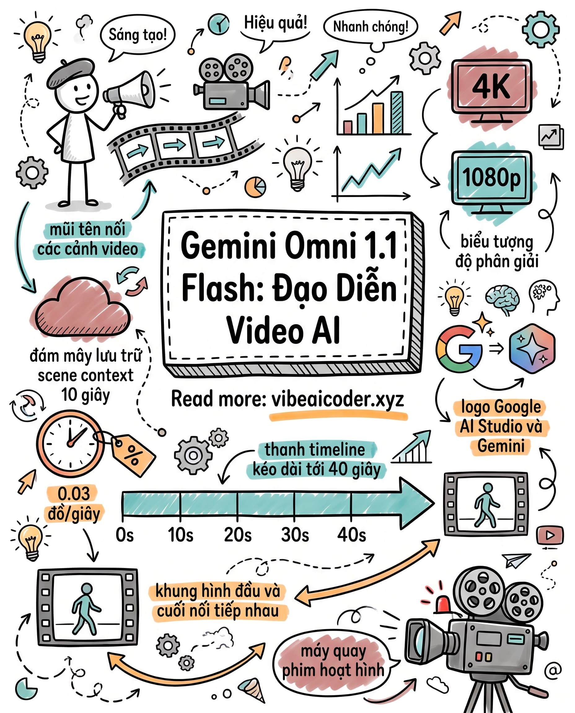 🎬 Gemini Omni 1.1 Flash: Giờ đây bạn đạo diễn video AI, không còn đoán mò