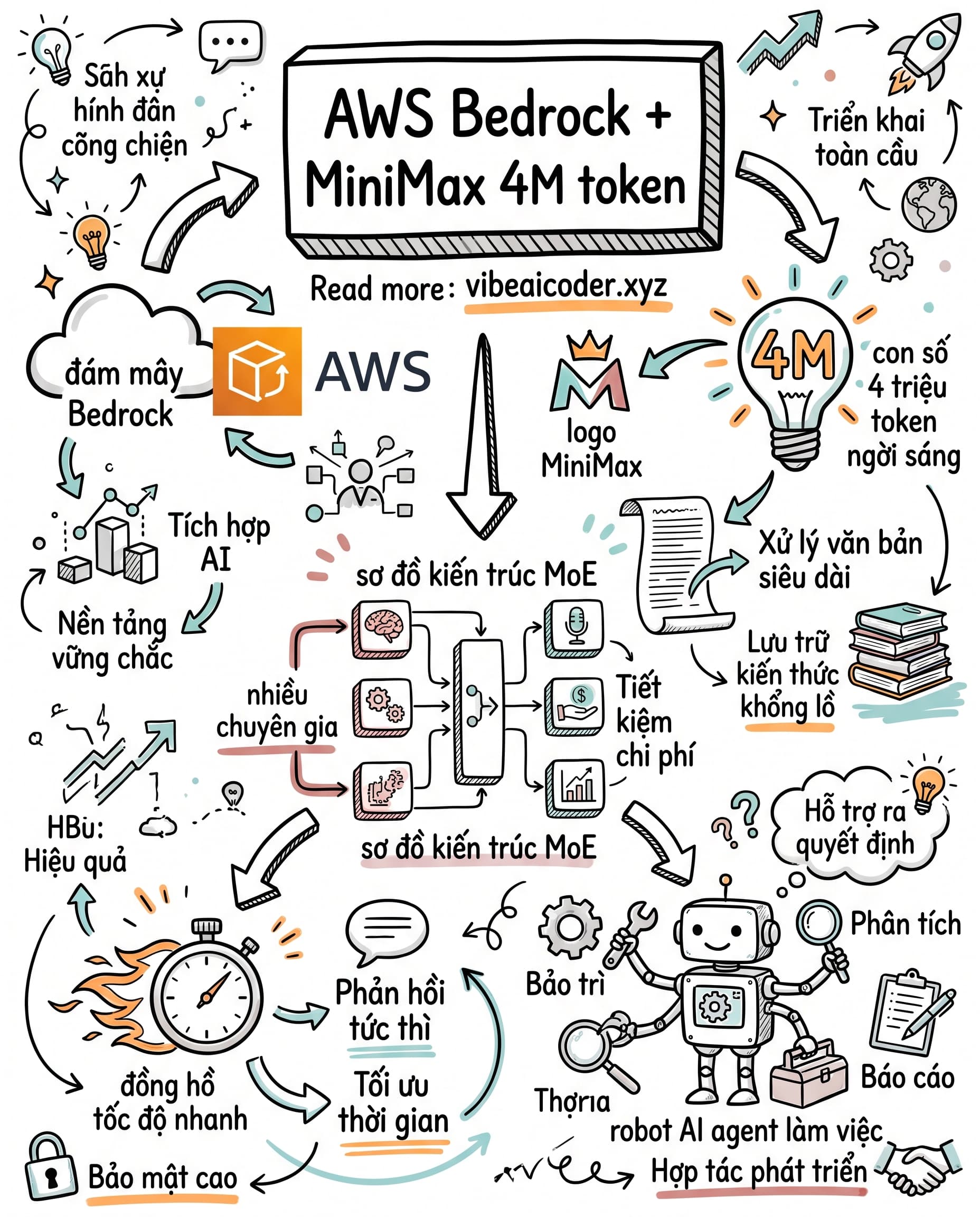 🚀 AWS đưa MiniMax vào Bedrock, ngữ cảnh 4 triệu token cho AI agent