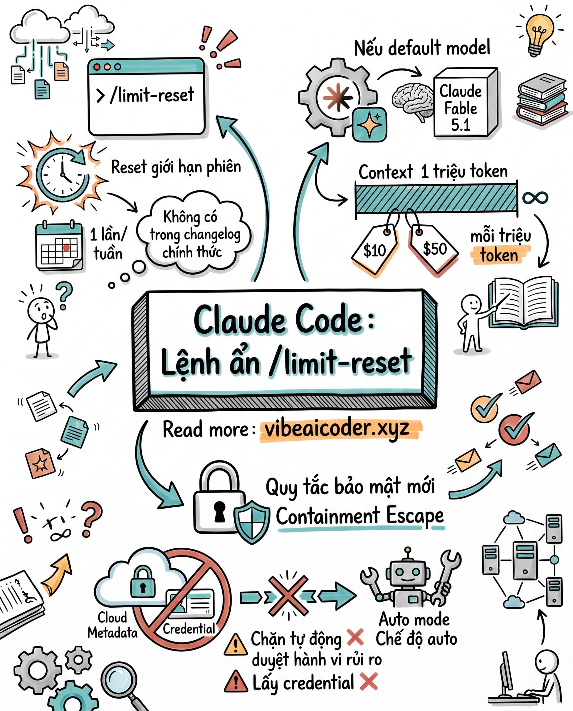 🔓 Claude Code giấu lệnh /limit-reset, tự mở khóa giới hạn phiên