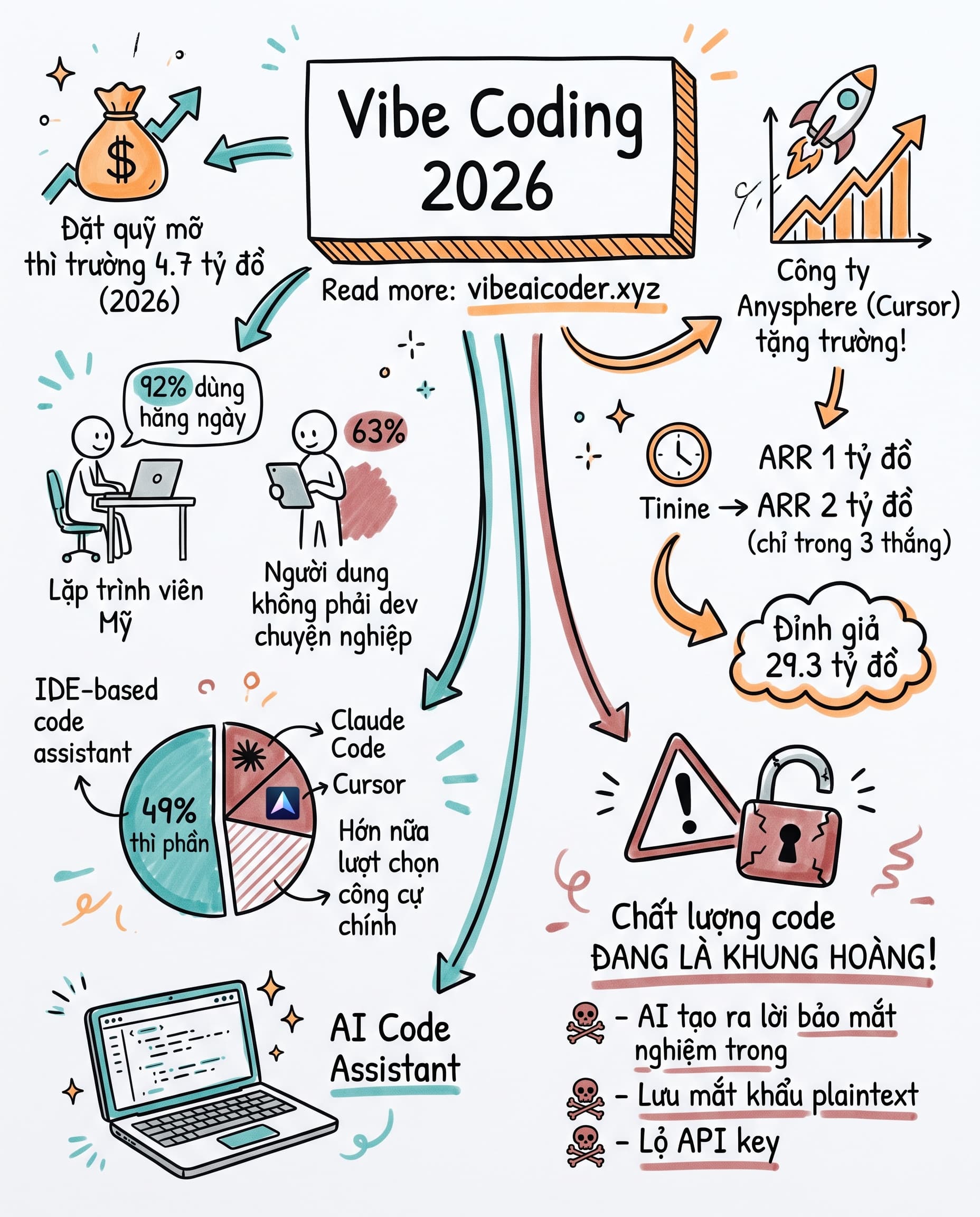 📊 Vibe coding 2026: thị trường 4,7 tỷ đô nhưng chất lượng code đang khủng hoảng