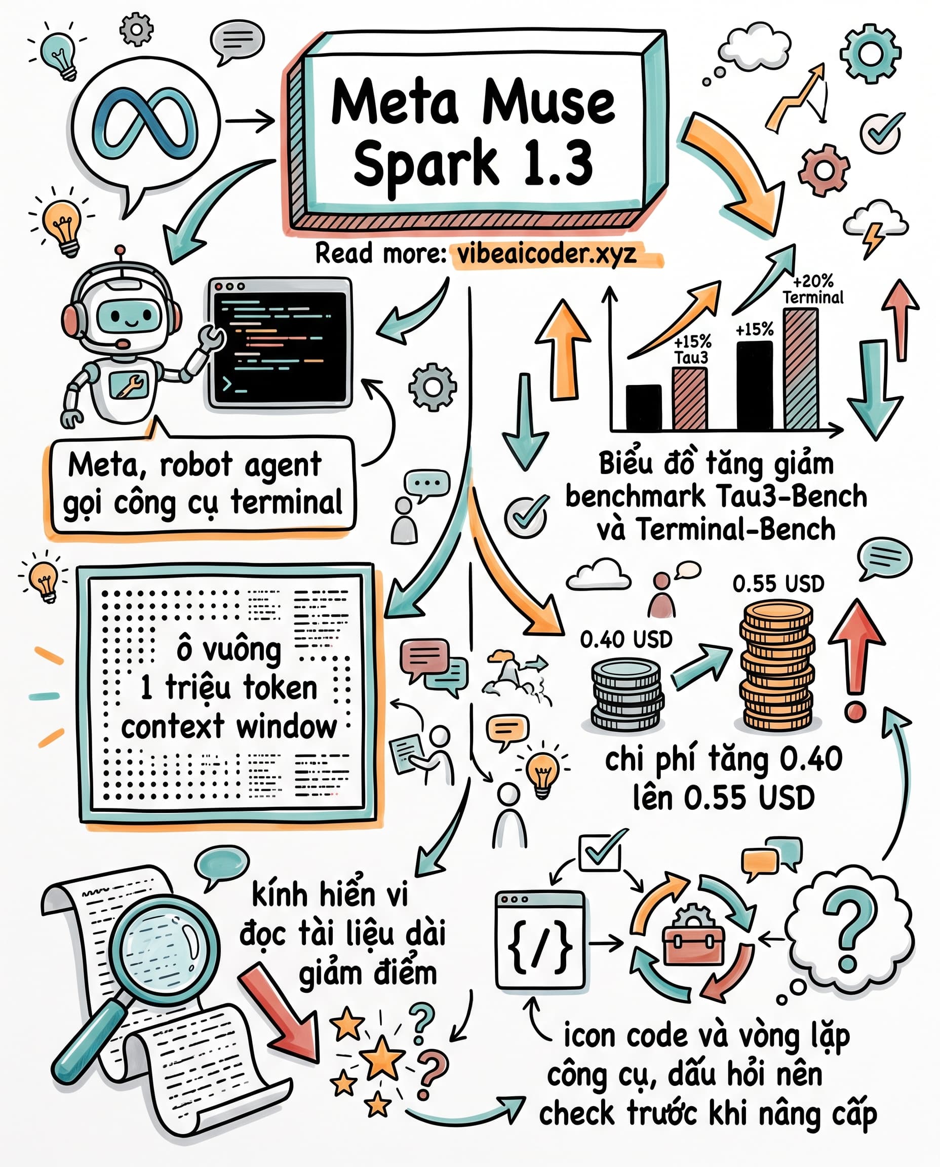 🤖 Muse Spark 1.3 của Meta: sửa code nhanh hơn nhưng hóa đơn tăng