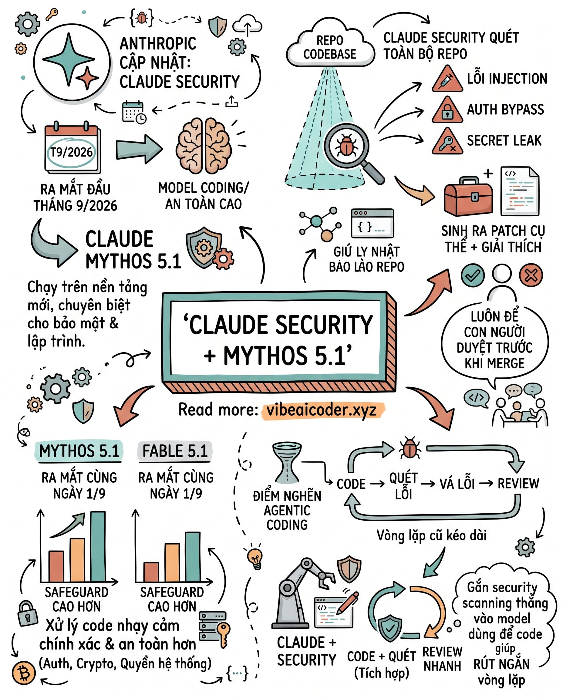 🔒 Claude Security chuyển sang Mythos 5.1: tự vá lỗ hổng, người vẫn duyệt