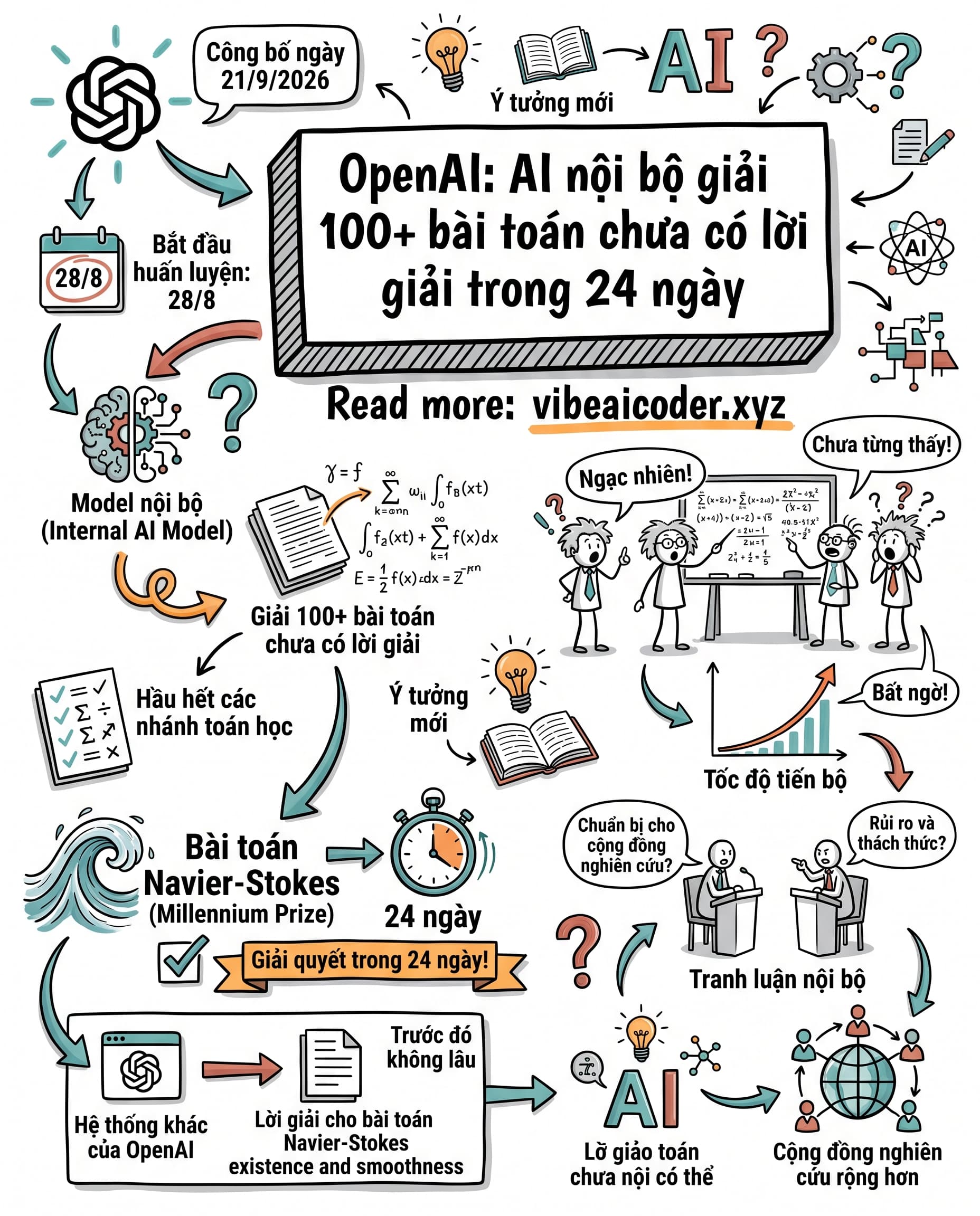 🧮 OpenAI: model nội bộ giải hơn 100 bài toán chưa có lời giải trong 24 ngày