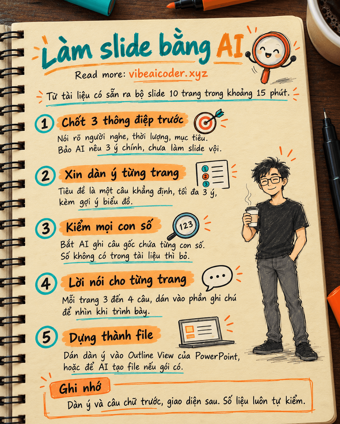 Dùng AI làm slide thuyết trình từ tài liệu có sẵn trong 15 phút