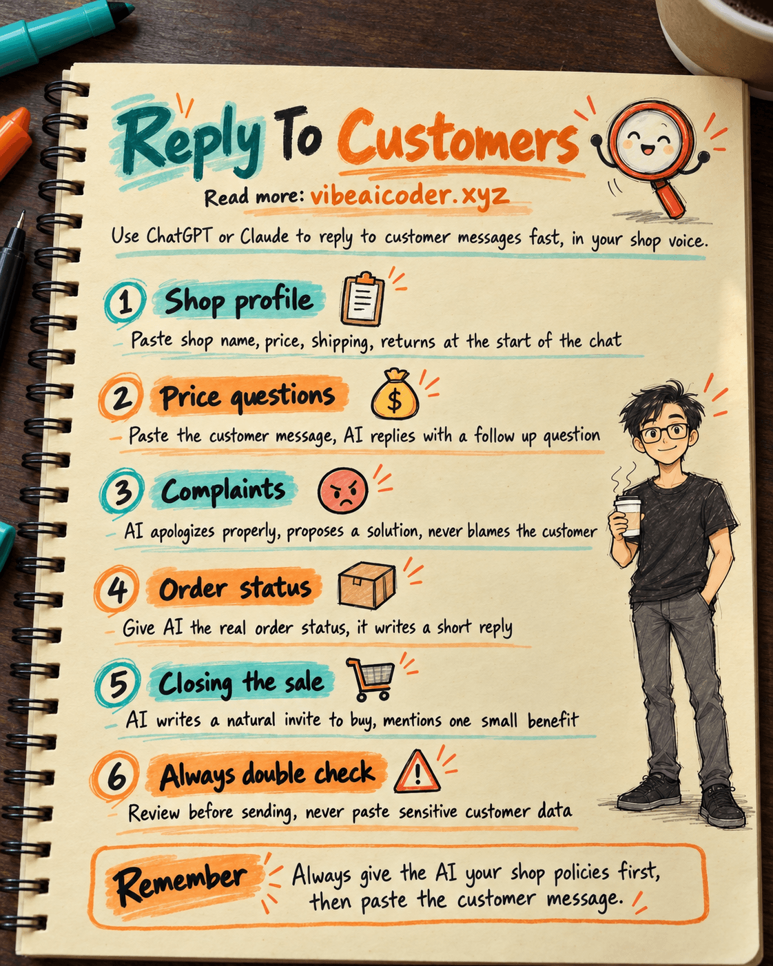 💬 Use ChatGPT or Claude to Reply to Customer Messages in 2 Minutes: Prompt Templates for Shop Owners