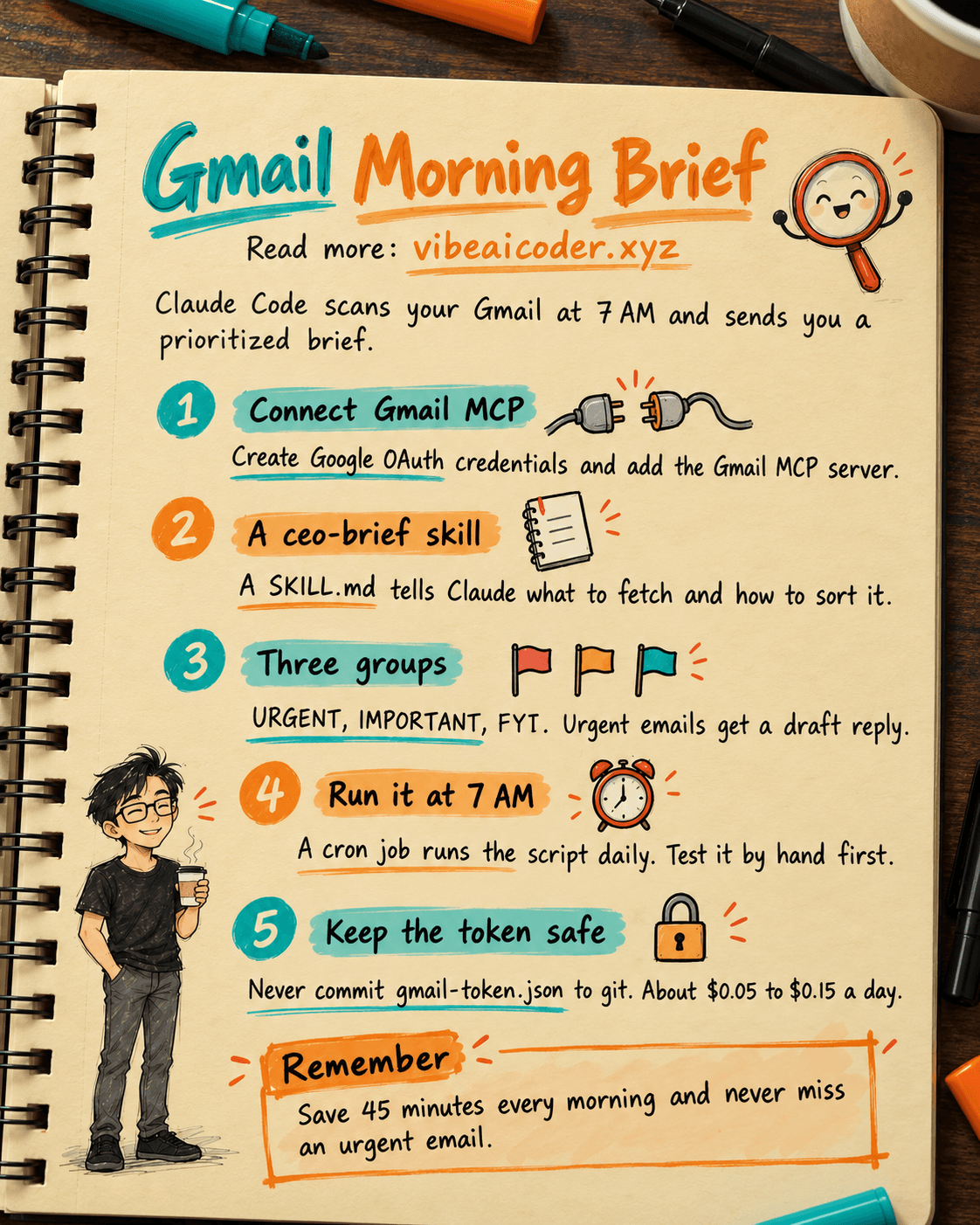 📧 Claude Code Gmail Triage: Auto Morning Inbox Brief for CEOs