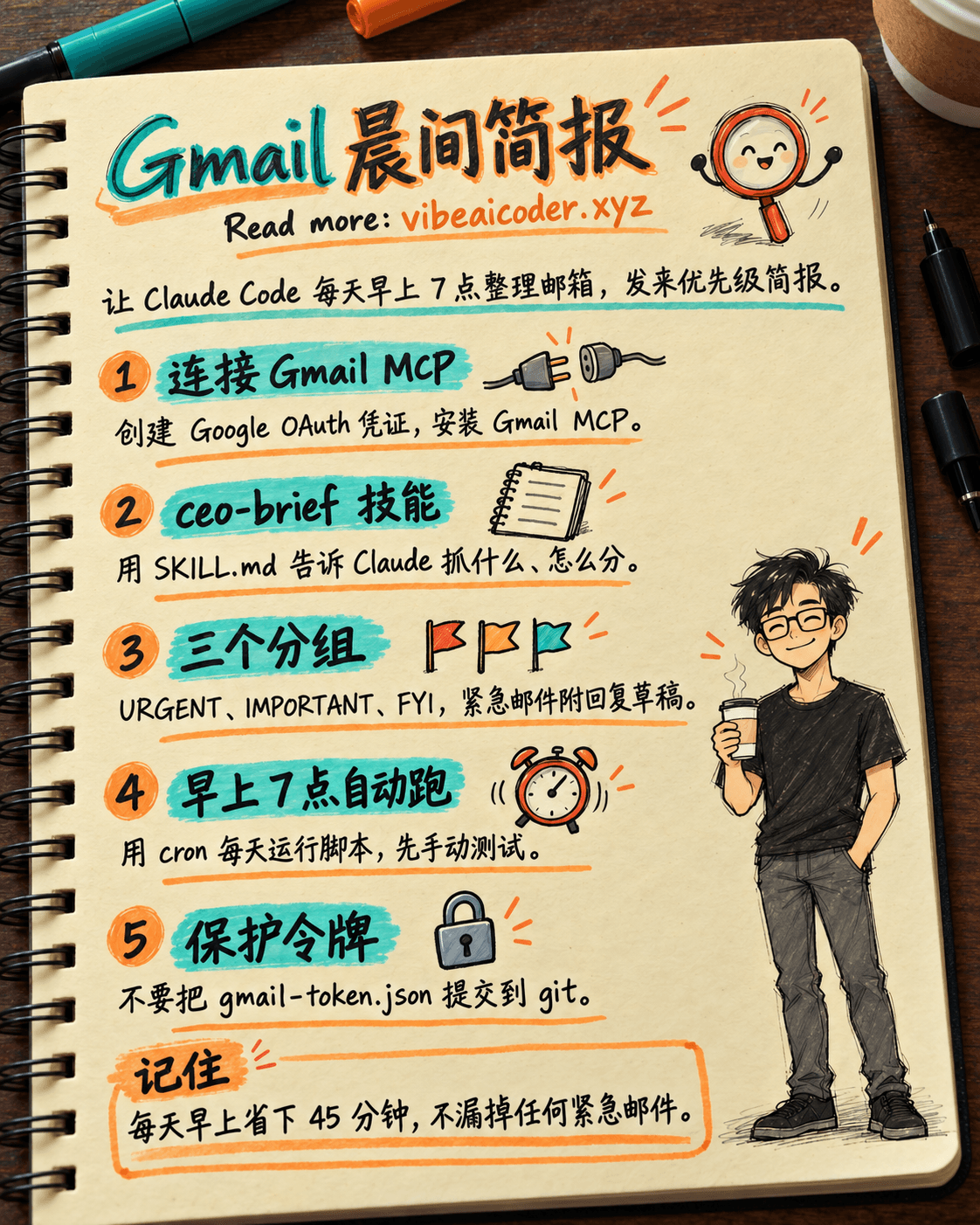 📧 Claude Code 自动扫描 Gmail:为忙碌 CEO 生成每日晨间简报