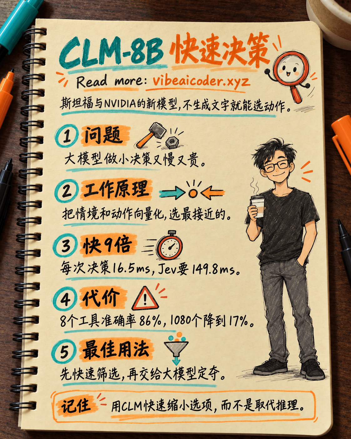 🧠 CLM-8B:不生成文字的AI架构,决策速度比Jev快9倍