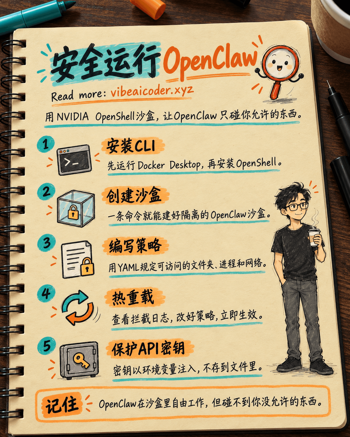 🐾 如何安全运行 OpenClaw：用 OpenShell 沙盒防止 AI Agent 搞砸你的电脑