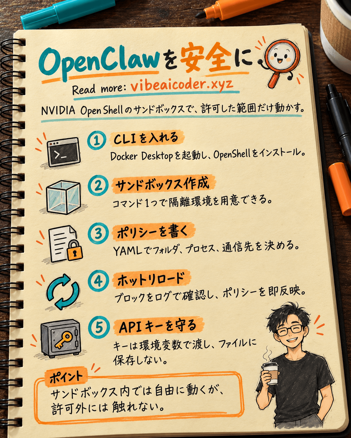 🐾 OpenClawを安全に実行する方法 Agentにパソコンを壊される心配はもういらない