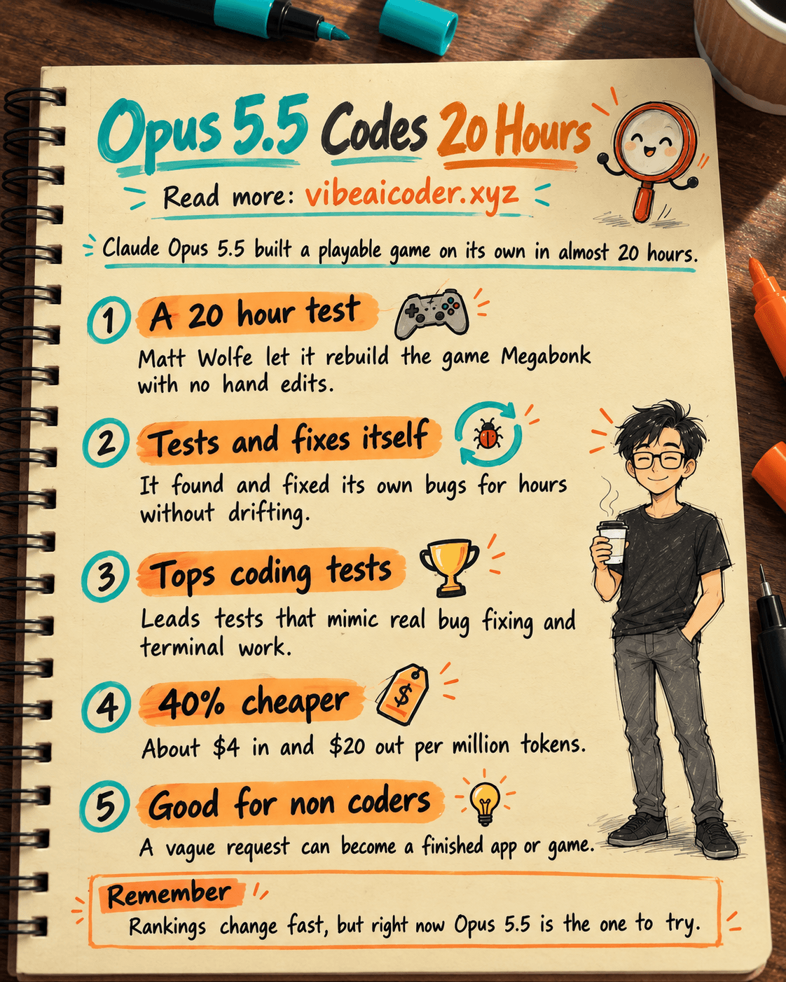 Opus 5.5 coded a full game solo for 20 hours straight, and people are calling it the best coding AI right now