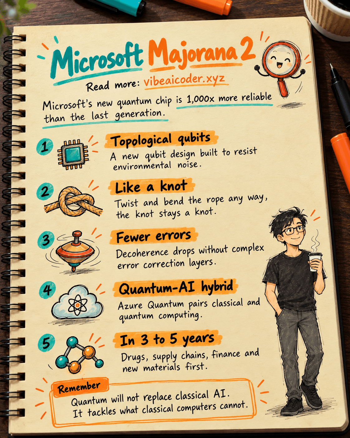 ⚛️ Microsoft Majorana 2: Quantum Chip 1,000x More Reliable Opens the Quantum-AI Era