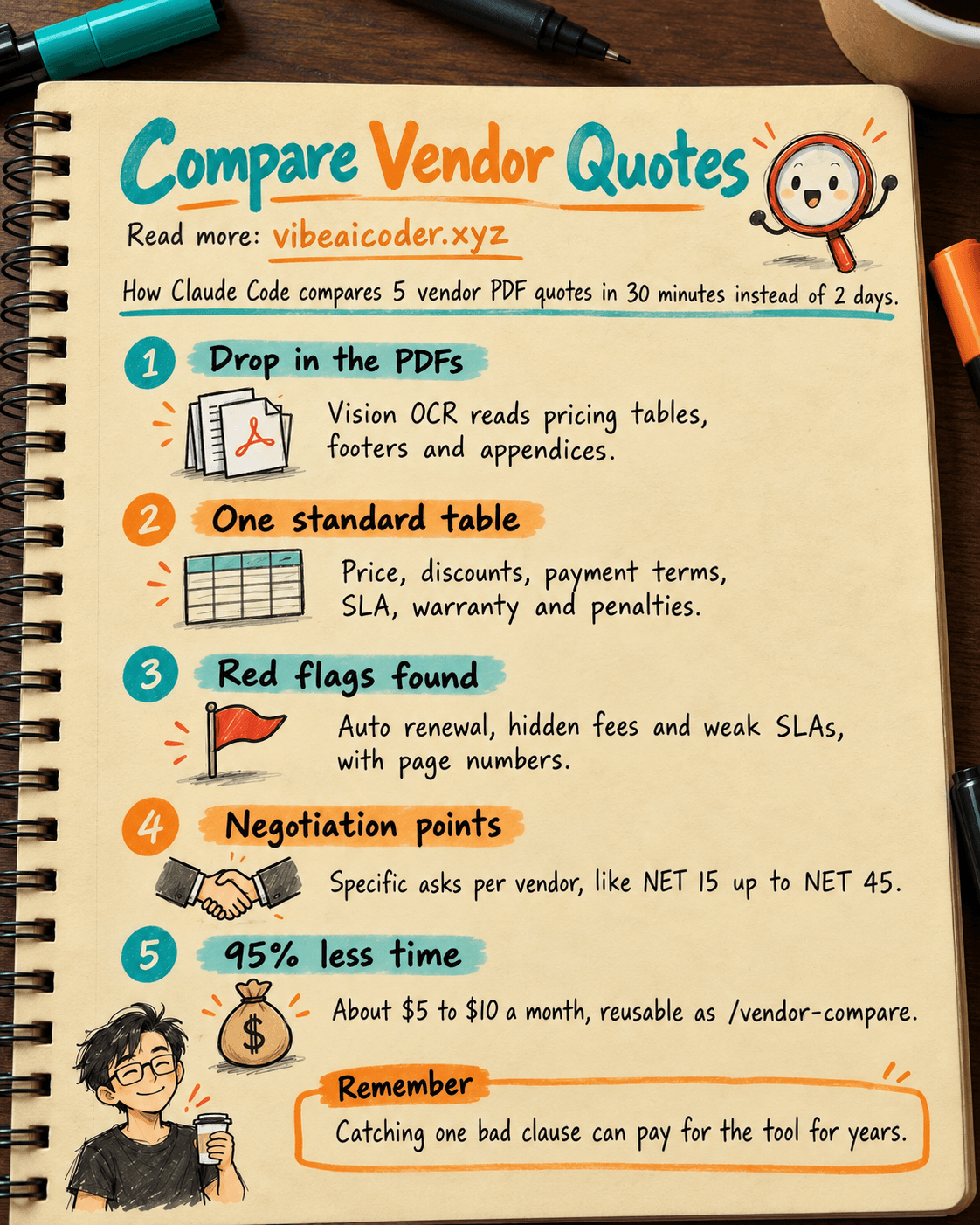 📊 How a Procurement Manager Used Claude Code to Compare 5 Vendor Quotes in 30 Minutes