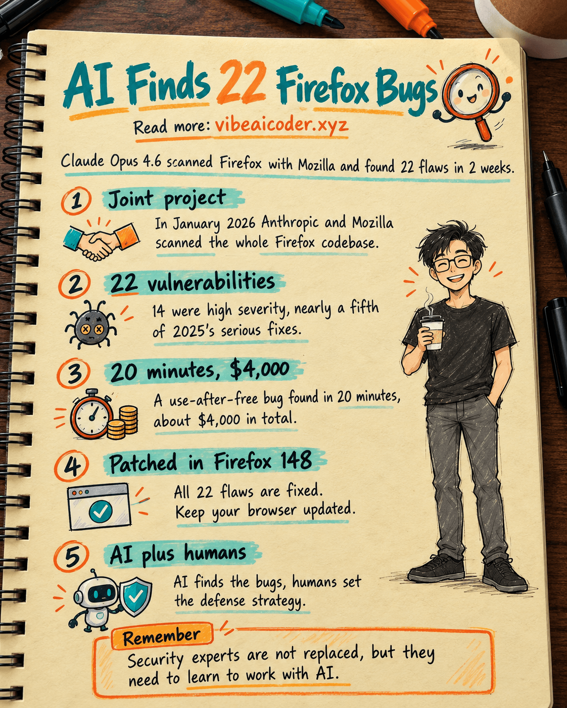 🦊 Firefox Busted by AI: 22 Security Flaws Found in 2 Weeks