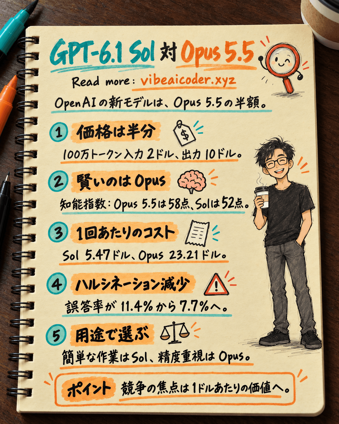 OpenAIがGPT-6.1 Solを発表、価格はClaude Opus 5.5の半分以下、乗り換える価値はあるか