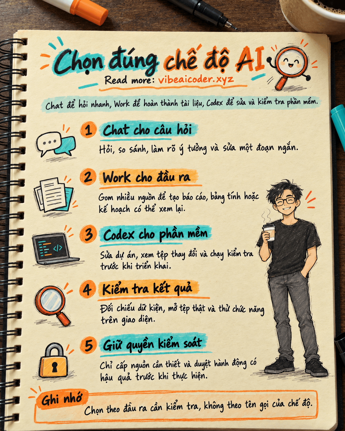 Dùng ChatGPT Work, Chat và Codex đúng việc: 5 tình huống thật