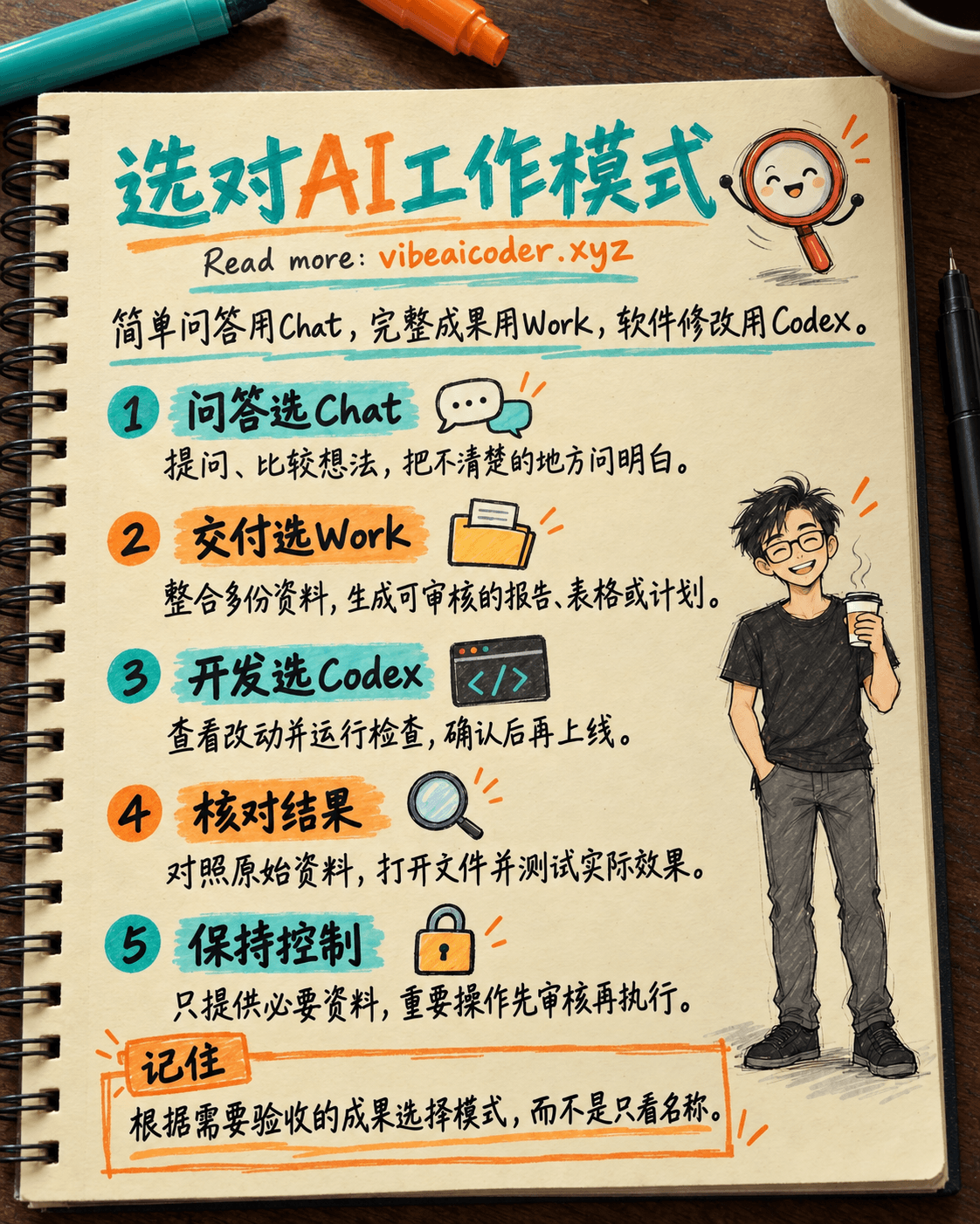 ChatGPT Work、Chat 和 Codex 怎么选：5 个真实任务指南