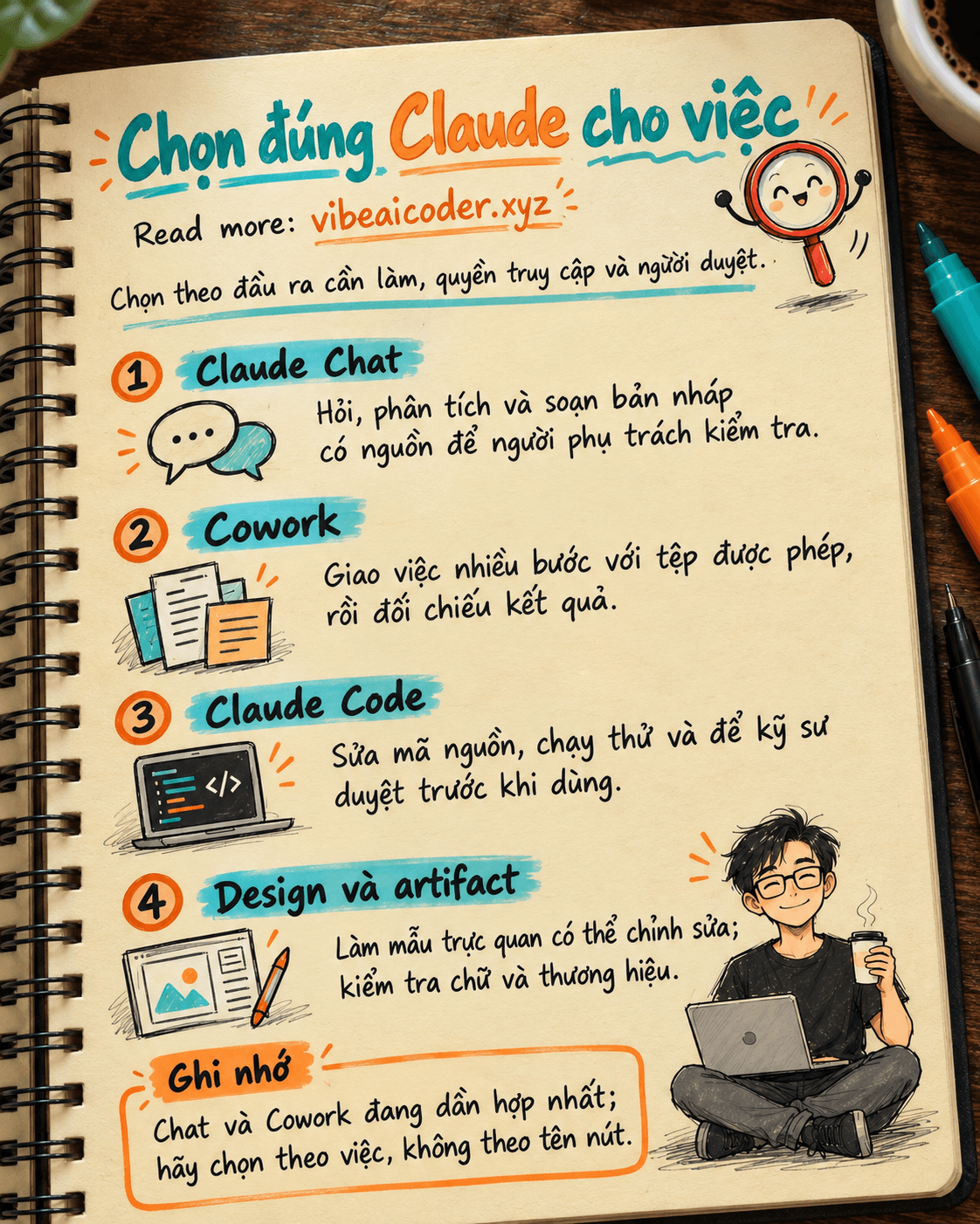 🧭 Claude Team: Chọn Chat, Cowork, Code hay Design cho đúng việc
