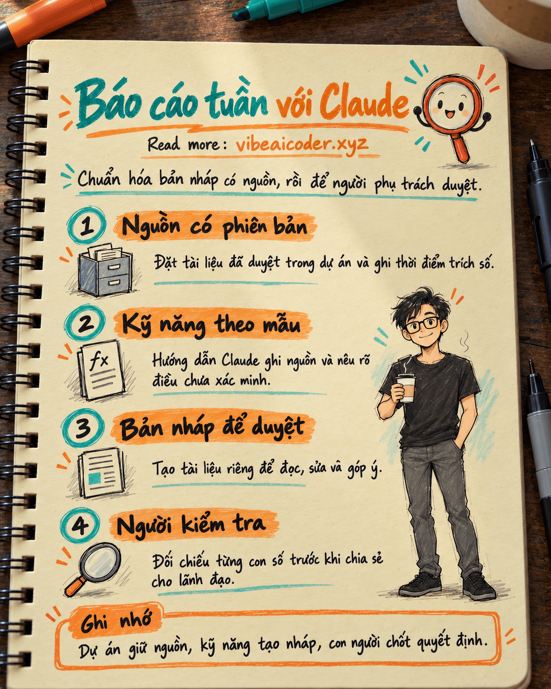 📊 Dùng Claude Team chuẩn hóa báo cáo tuần từ Project, Skill và Artifact