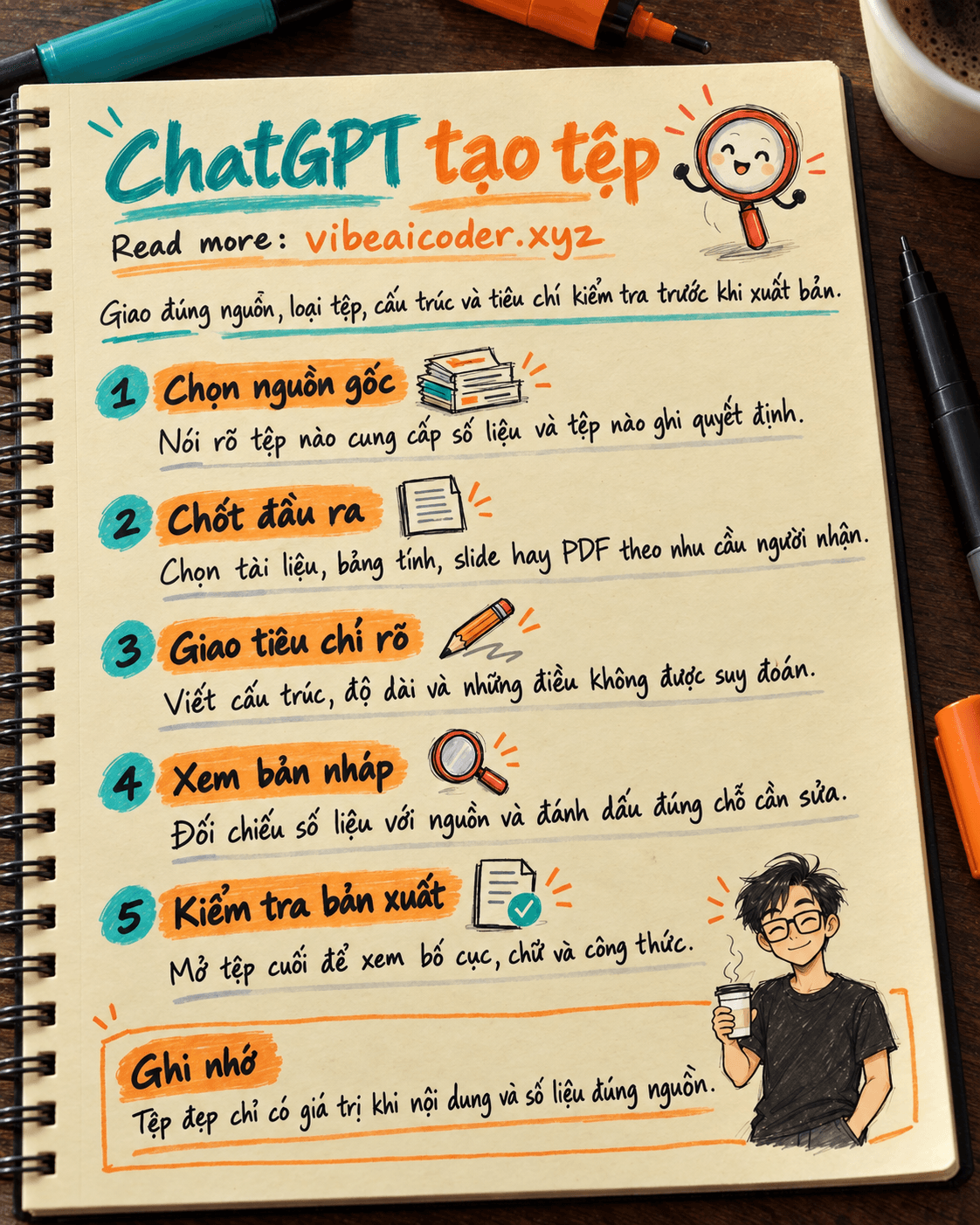 📄 Dùng ChatGPT để tạo, xem và sửa tệp công việc đúng nguồn