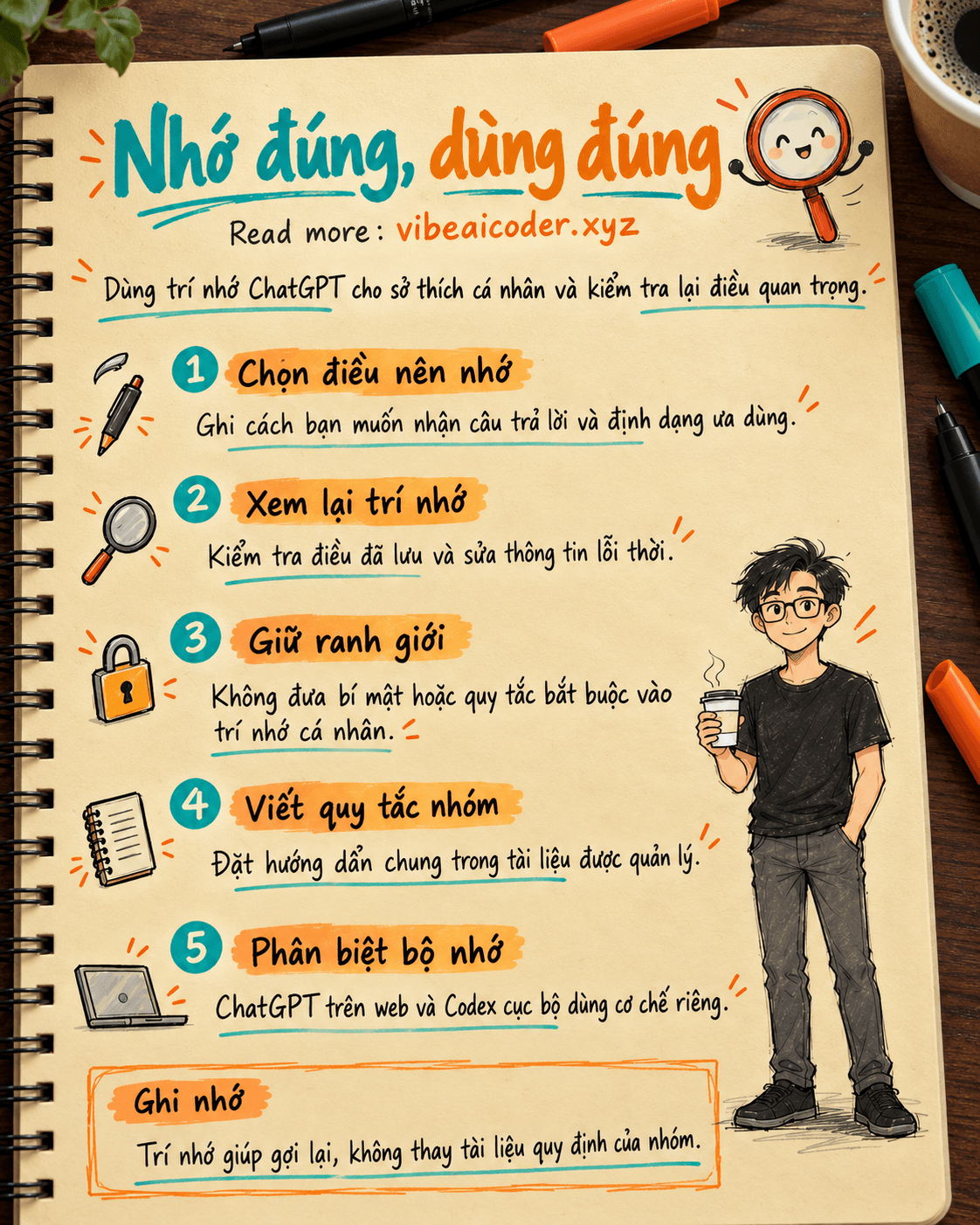 Dùng ChatGPT Work ghi nhớ sở thích làm việc của cá nhân có kiểm soát