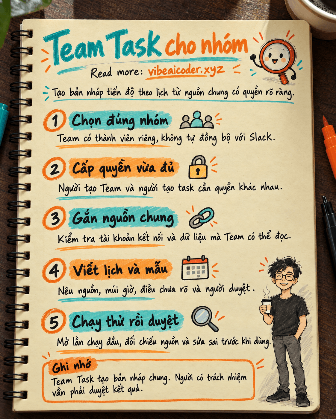 Dùng ChatGPT Enterprise tạo Team Task tóm tắt tiến độ liên phòng ban theo lịch