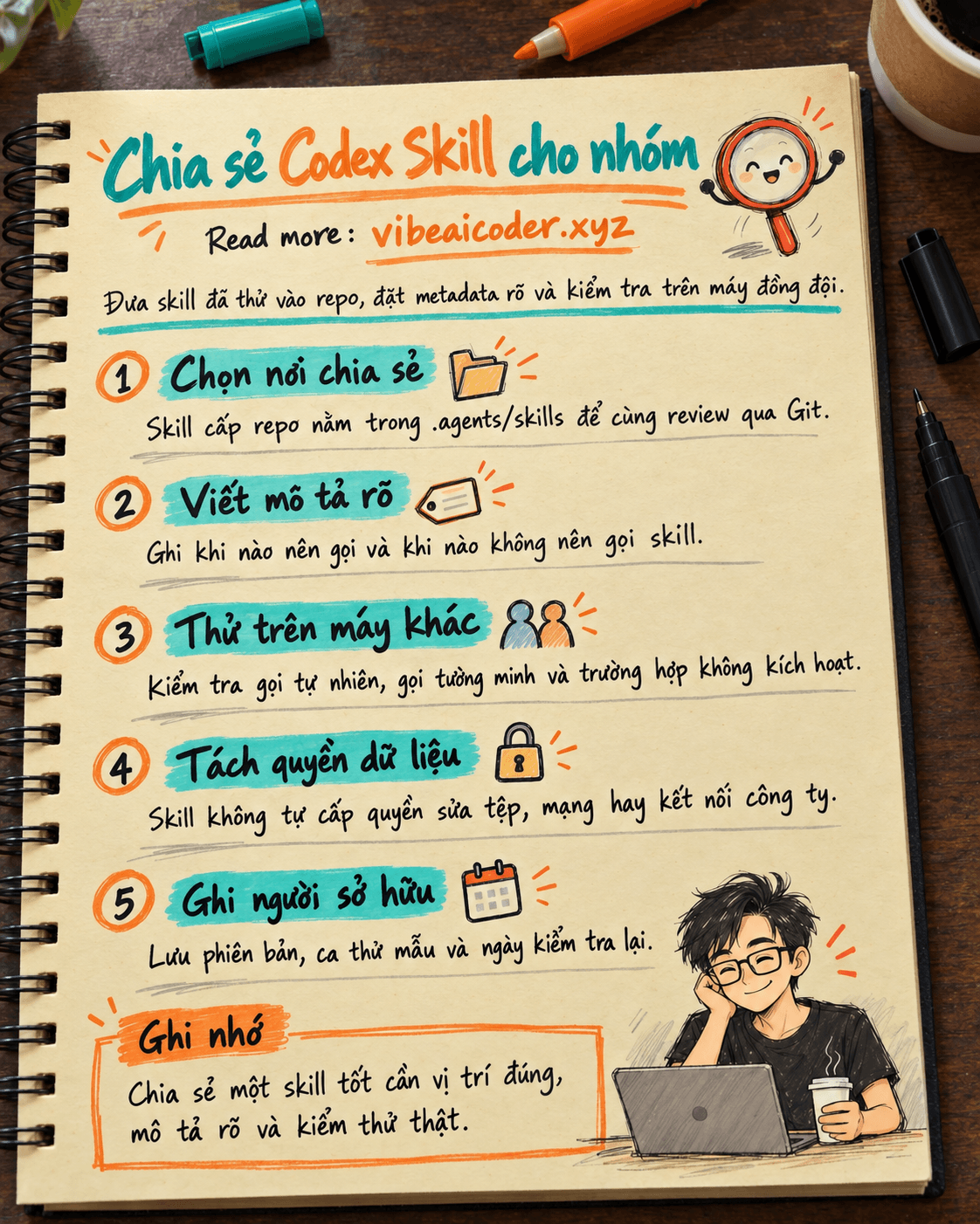 Dùng Codex phân phối skill chung cho nhóm với metadata và quyền kiểm soát