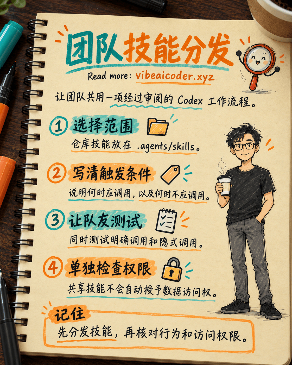 如何在团队中分发 Codex Skill 并管理触发条件与权限