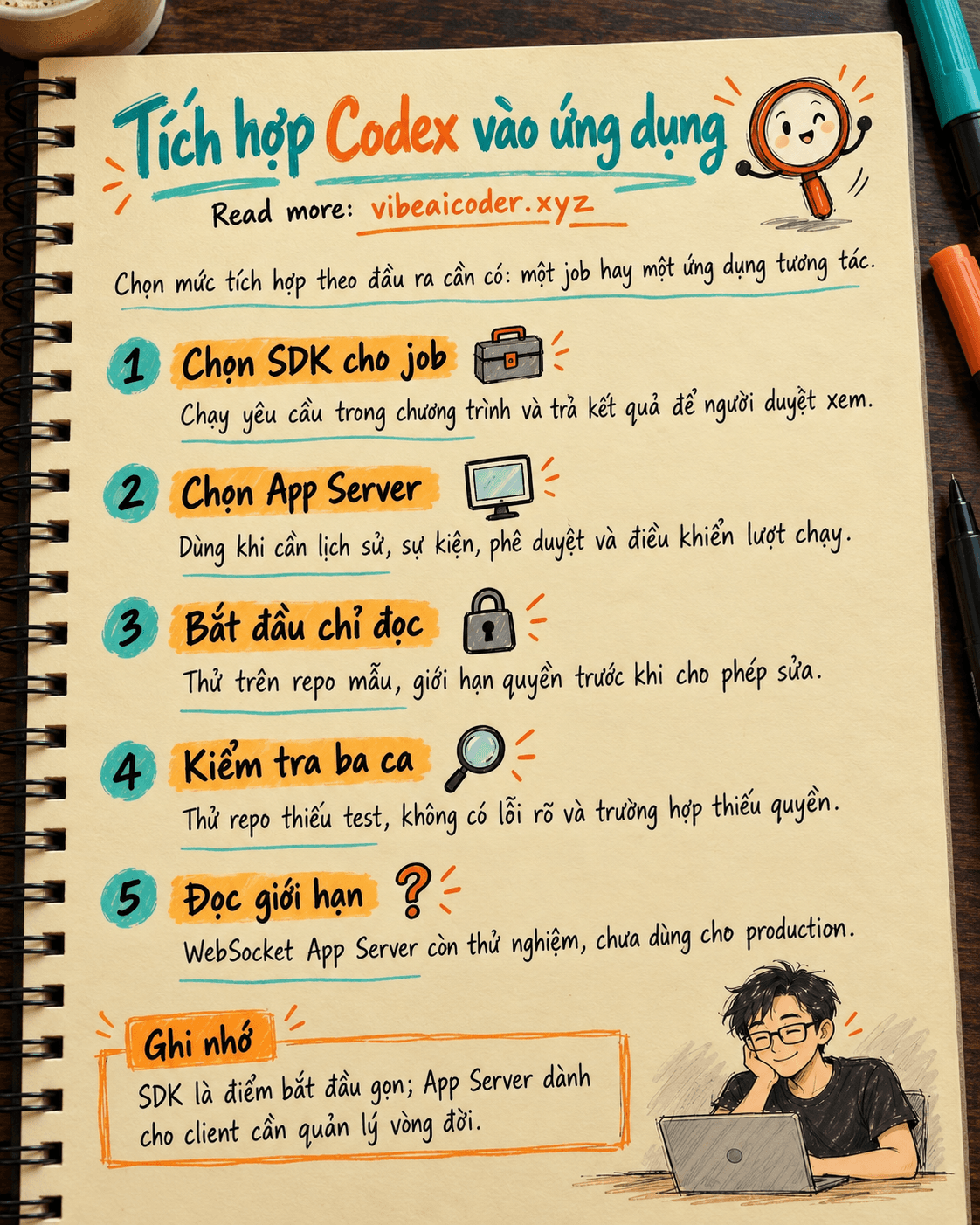 Dùng Codex SDK hay App Server để thêm trợ lý rà mã vào công cụ nội bộ