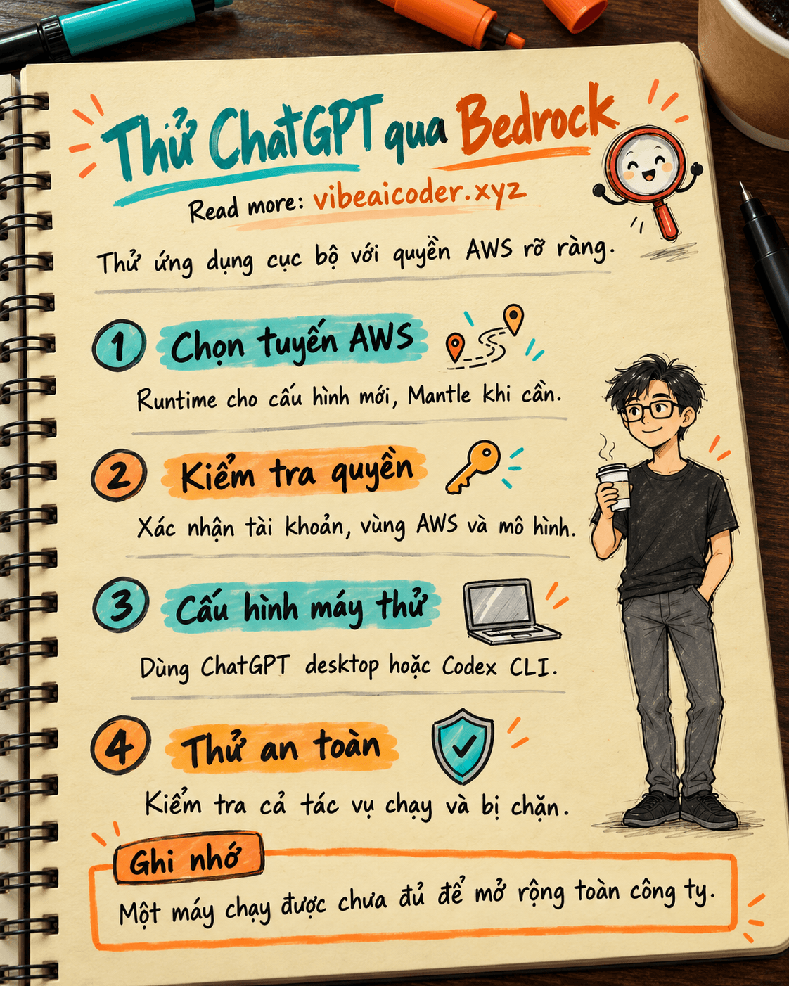 Dùng ChatGPT Work và Codex qua Amazon Bedrock để thử quy trình nội bộ với quyền AWS rõ ràng