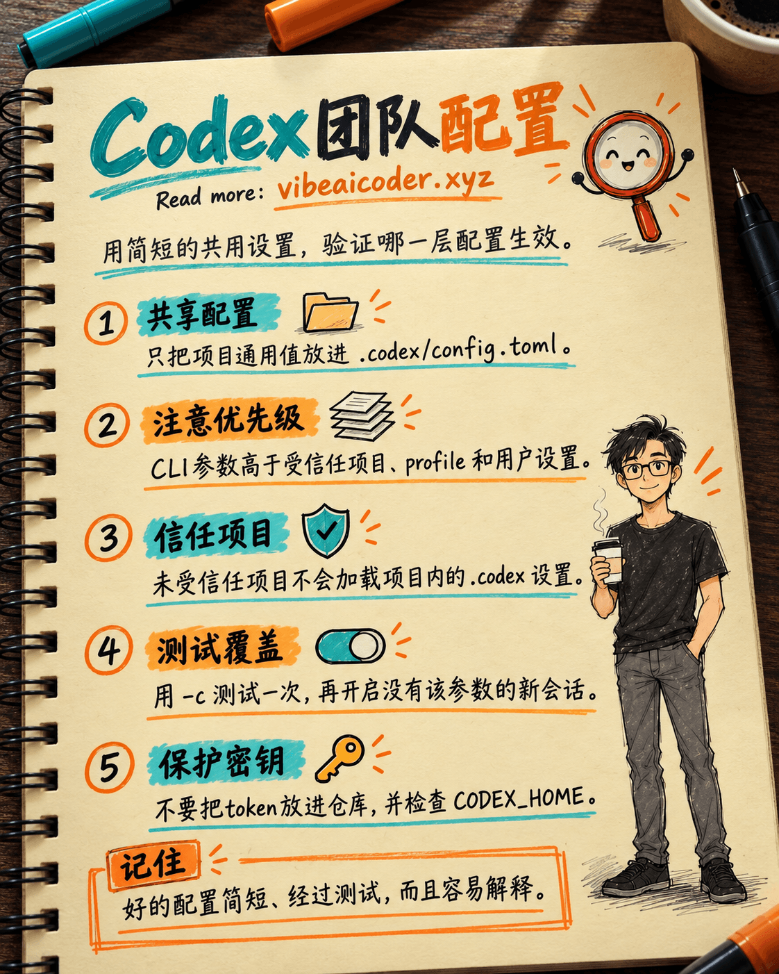 用 Codex 统一团队配置并验证设置优先级