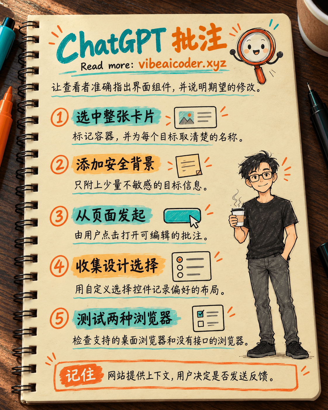 用 ChatGPT Annotations 收集针对正确界面组件的反馈,并附上必要上下文