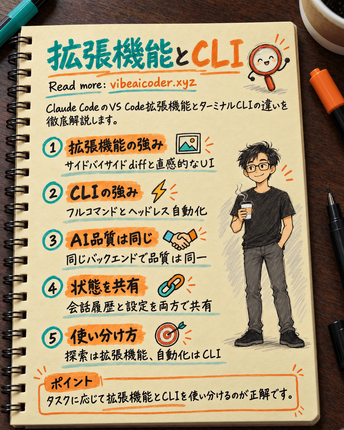 🔀 Claude CodeのVS Code拡張機能とターミナルCLI、どちらを使うべきか