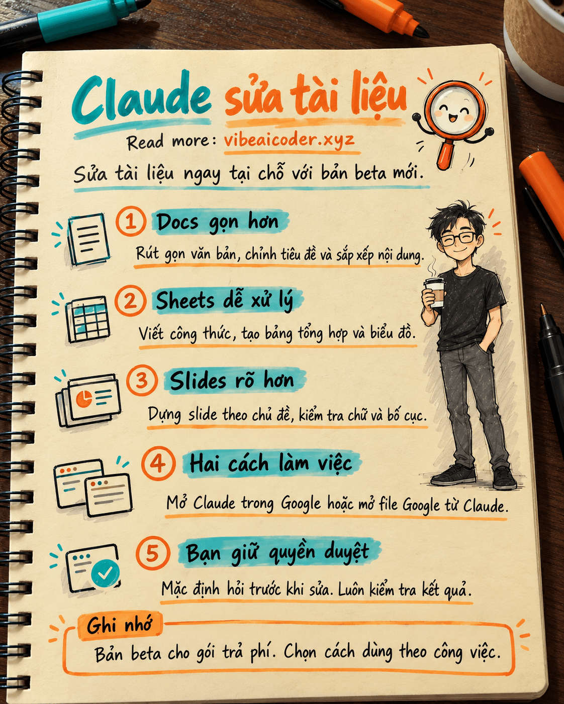 Claude vào Google Docs, Sheets và Slides: sửa tài liệu ngay tại chỗ