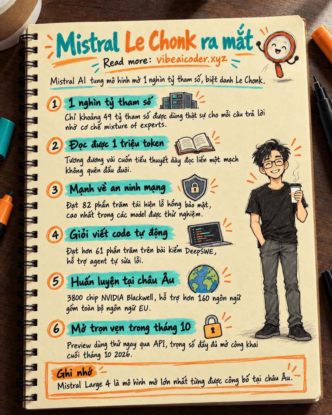 Mistral tung Le Chonk: mô hình AI mở 1 nghìn tỷ tham số, đọc được 1 triệu từ liền mạch