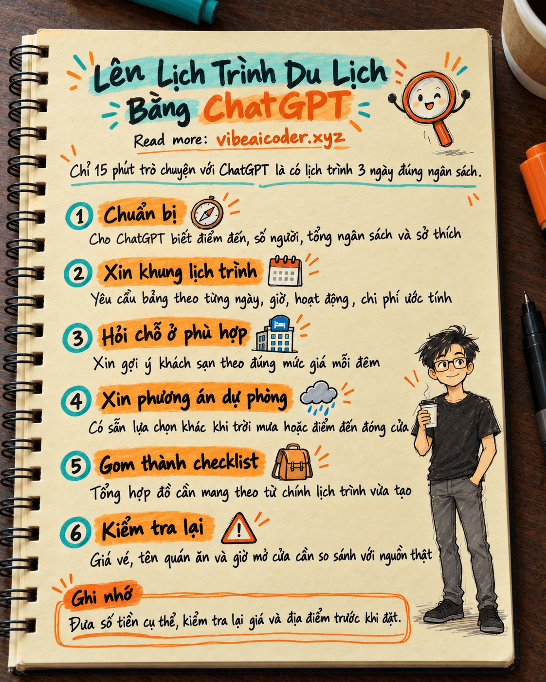 🗺️ Dùng ChatGPT Lên Lịch Trình Du Lịch 3 Ngày Đúng Ngân Sách Trong 15 Phút