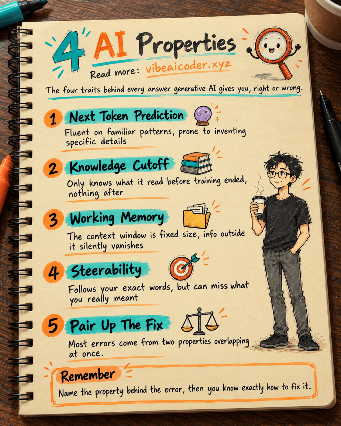 🔍 4 Properties of Generative AI: Name the Error, Fix It Right