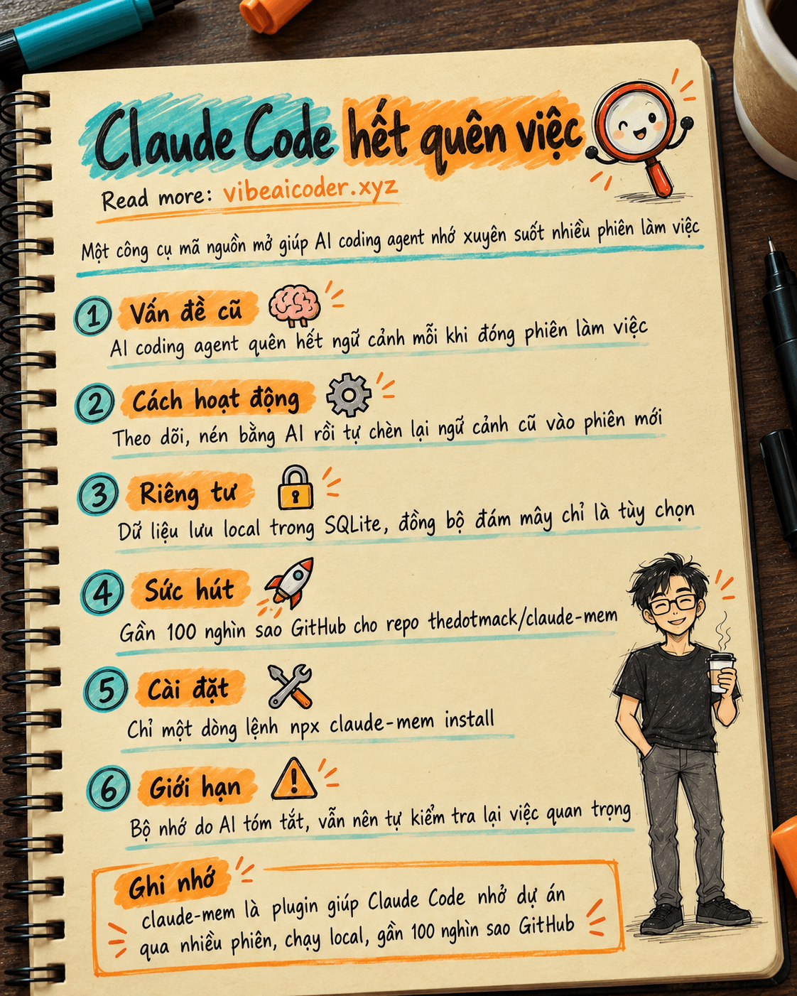 🧠 Claude Code hết quên việc: công cụ mã nguồn mở giúp AI nhớ xuyên suốt mọi phiên làm việc