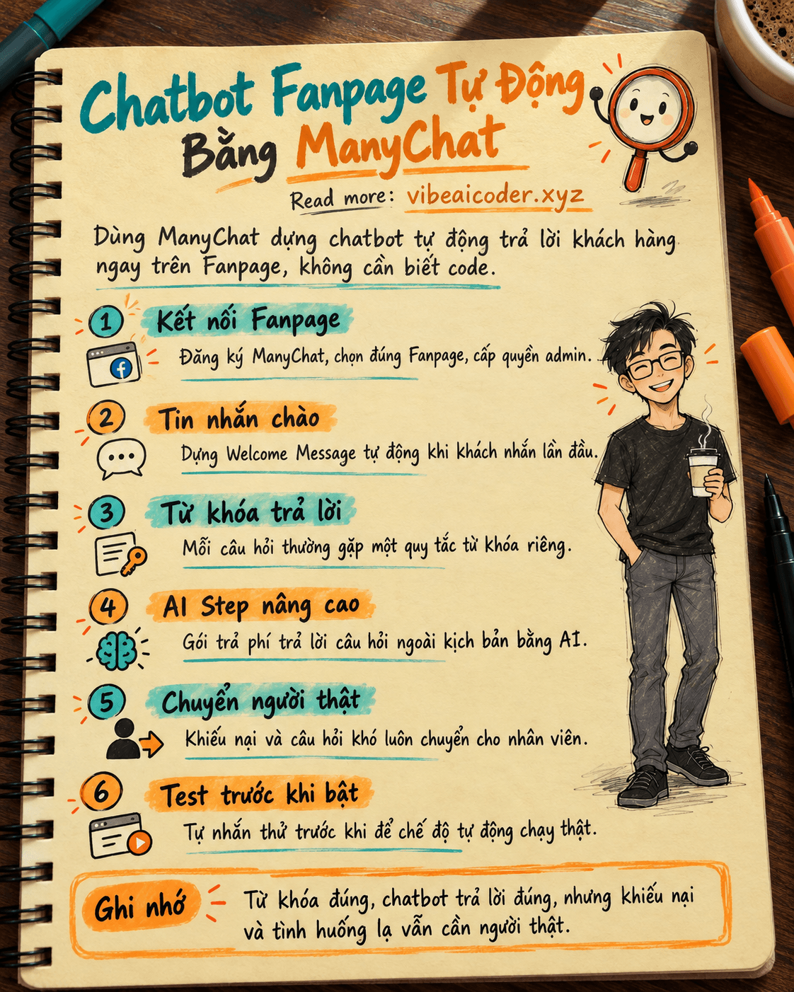 🤖 Dùng ManyChat Tạo Chatbot Tự Động Trả Lời Khách Hàng Trên Fanpage Trong 30 Phút