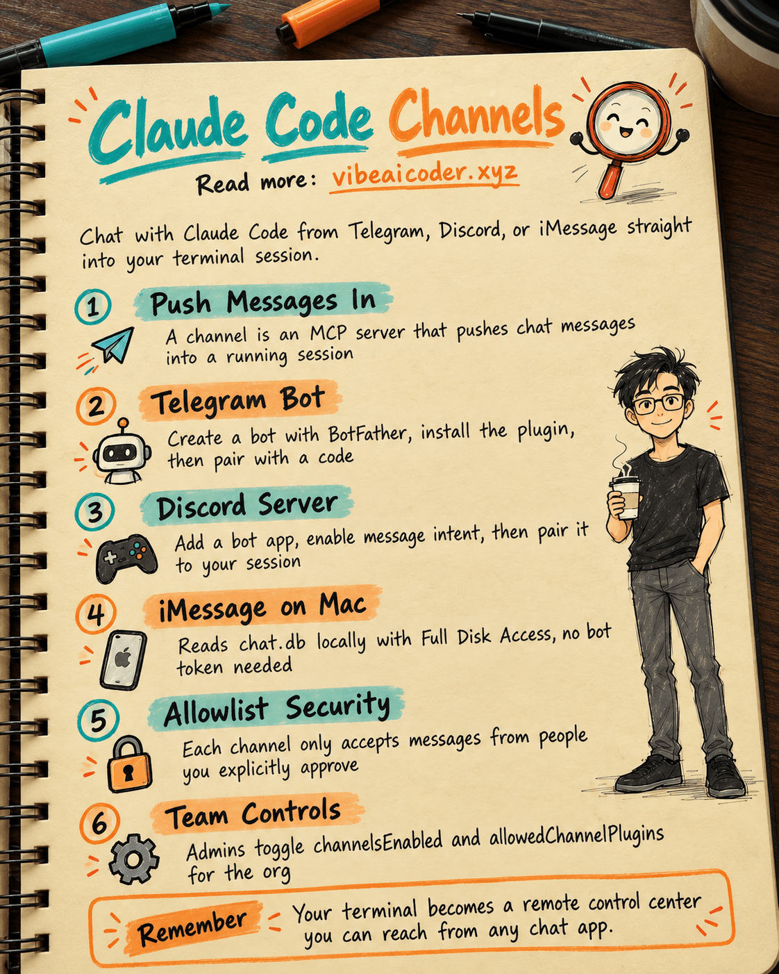 Claude Code Channels: Chat with Claude via Telegram, Discord, or iMessage