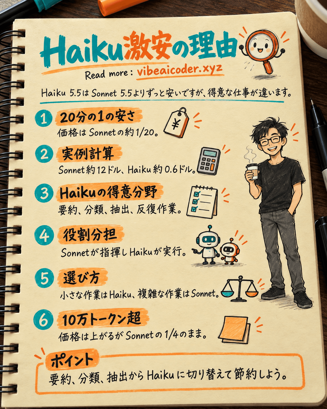 💰 Haiku 5.5はSonnet 5.5よりどれだけ安い?何が得意?
