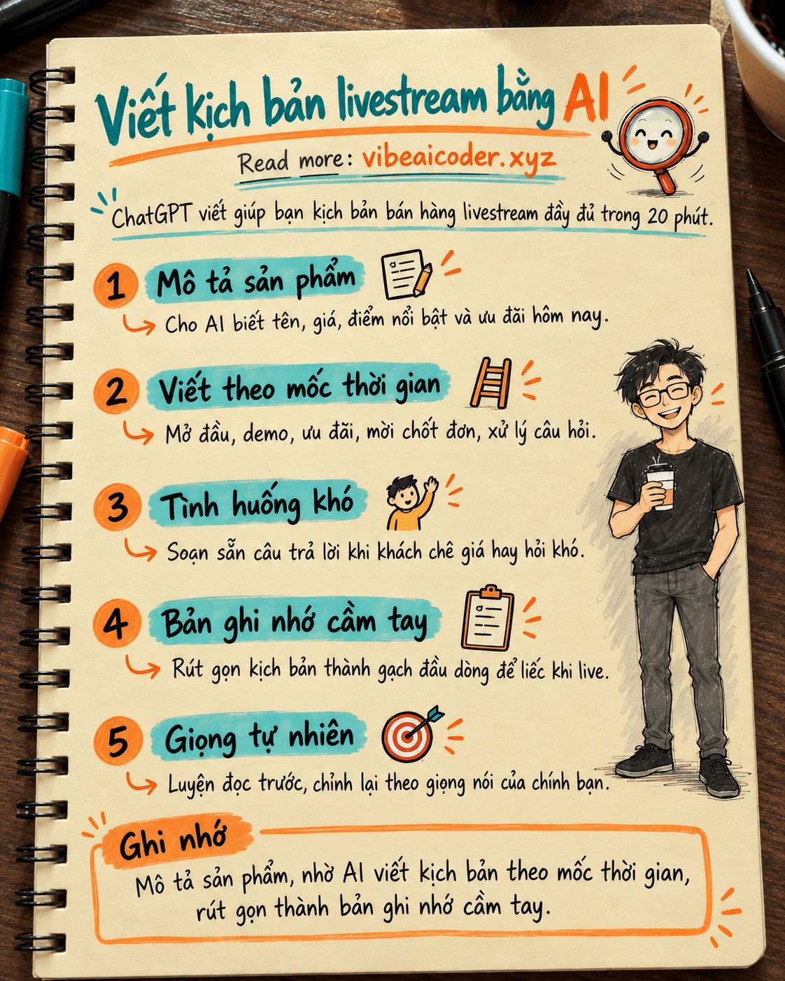Dùng ChatGPT viết kịch bản bán hàng livestream chuẩn trong 20 phút