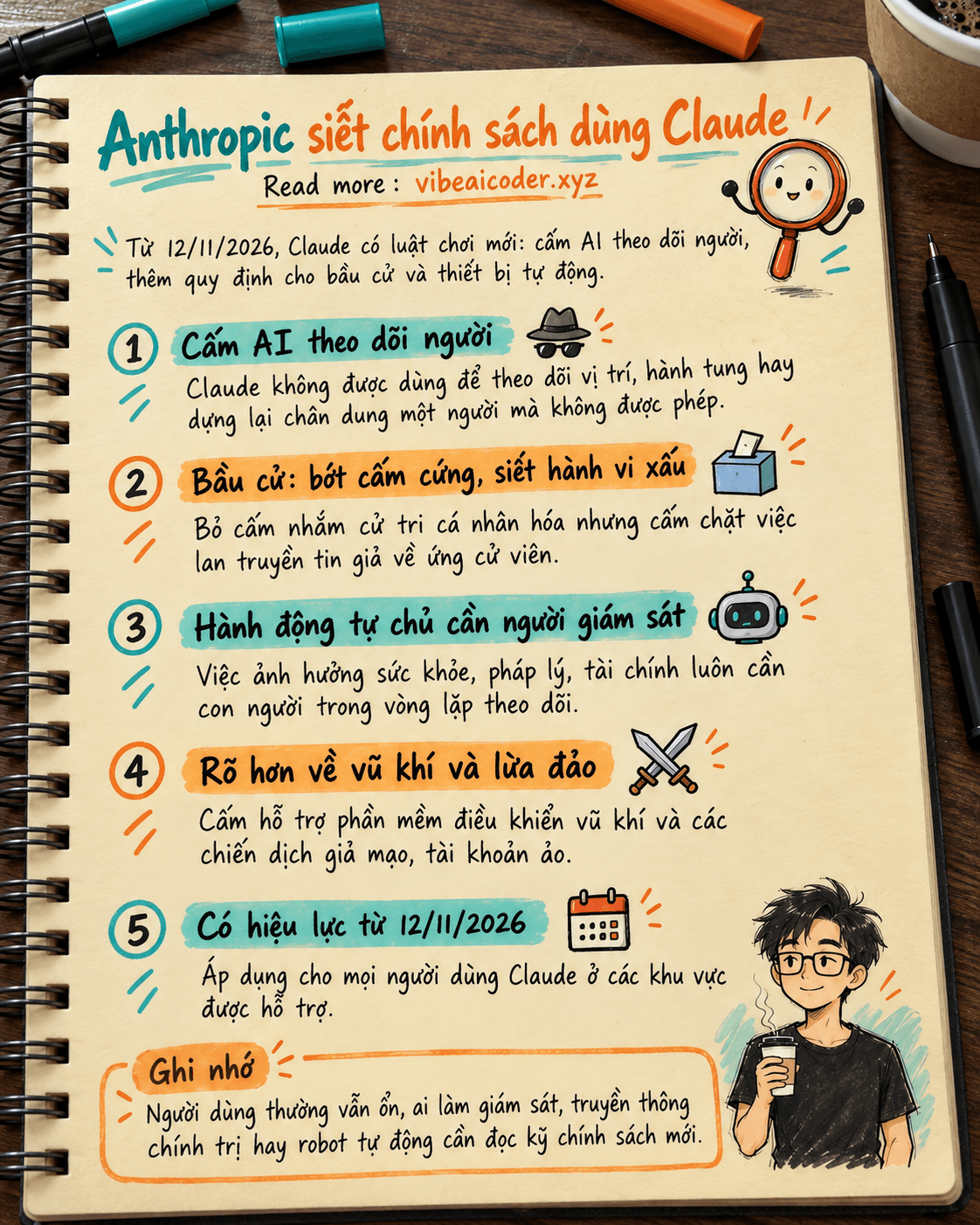 Anthropic siết chính sách dùng Claude: cấm AI theo dõi người, thêm luật chơi mới cho mùa bầu cử