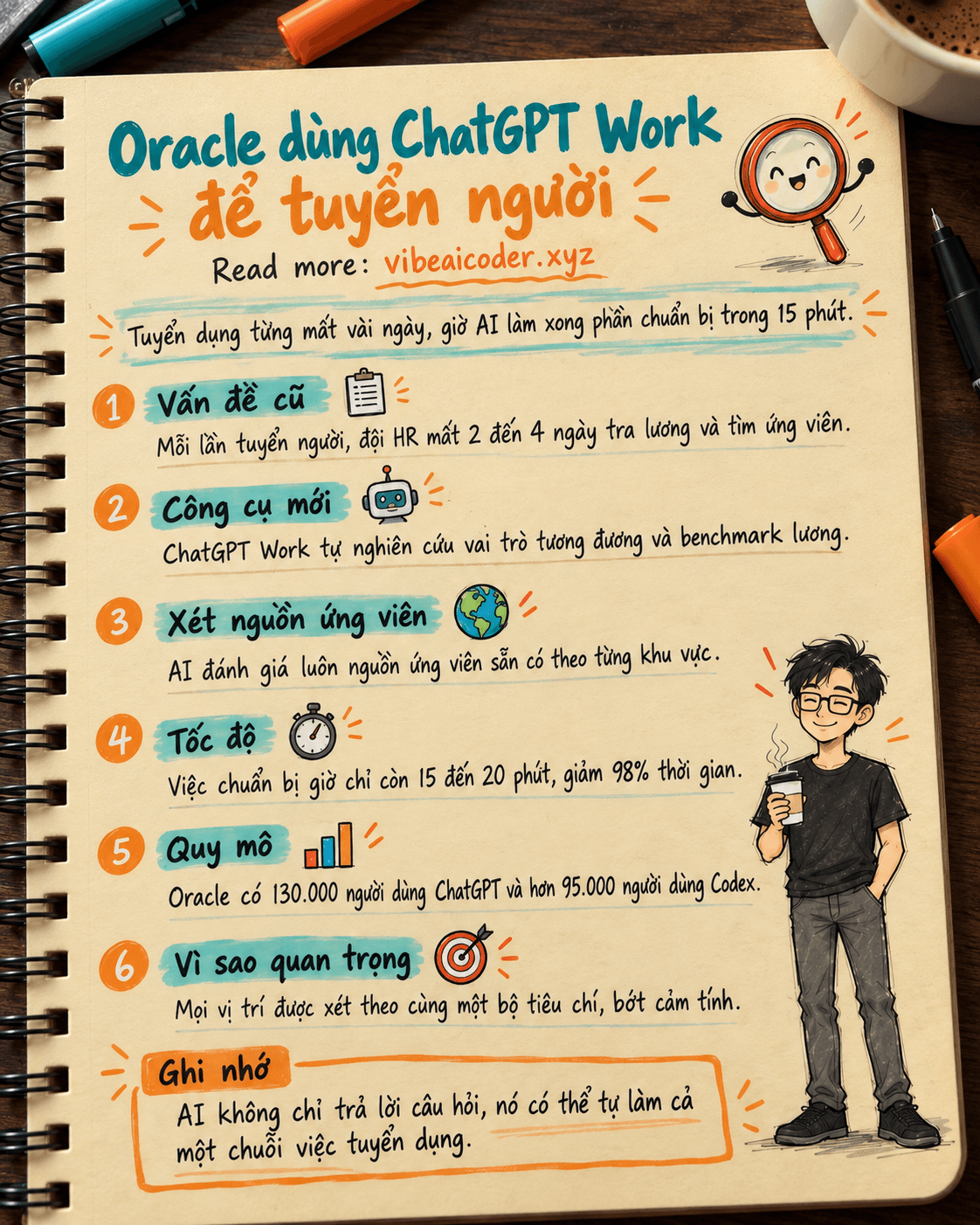 Oracle dùng ChatGPT Work để tuyển người: việc mất vài ngày giờ xong trong 15 phút