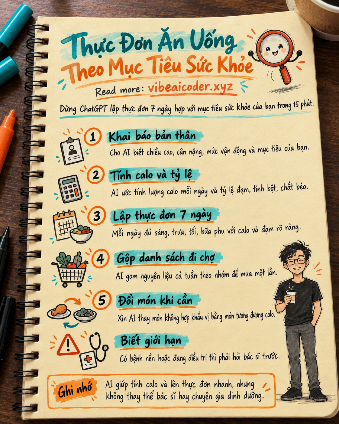 📋 Dùng ChatGPT Lập Thực Đơn Ăn Uống Theo Mục Tiêu Sức Khỏe Trong 15 Phút